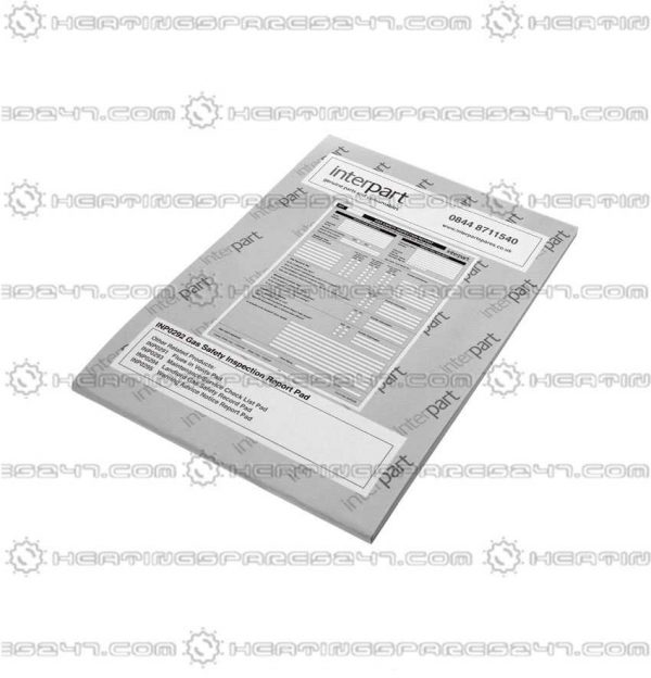 Interpart Gas Safety Inspection Pad INP0292