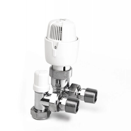 Inta 15mm Thermostatic Radiator Valve & Lockshield A Class 15TWINA