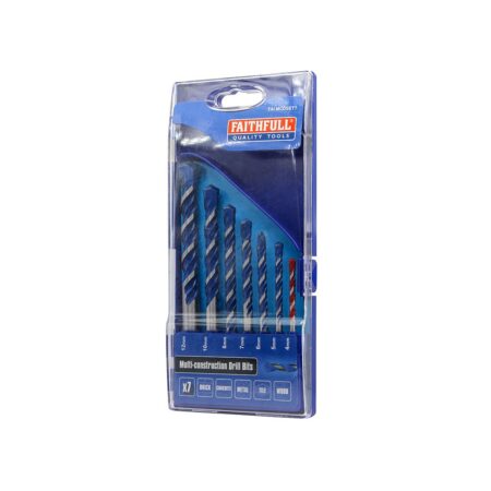 Faithfull Multi Construction TCT Drill Bit - Set of 7 - 4-12mm FAIMCDSET7