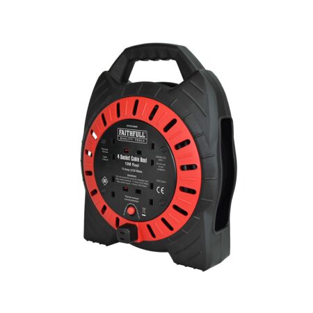 Faithfull Enclosed Cable Reel 240V 10M 13A 4G FPPCR10MSE