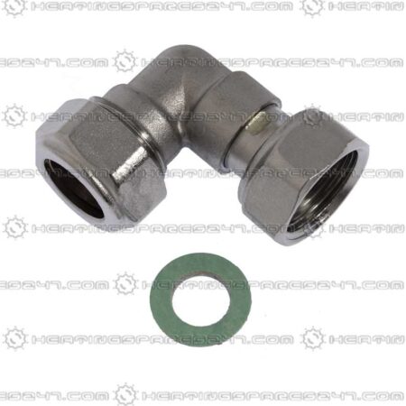 Heatline 15mm x 1/2" Swivel Hot Outlet Elbow D002160280-HOE