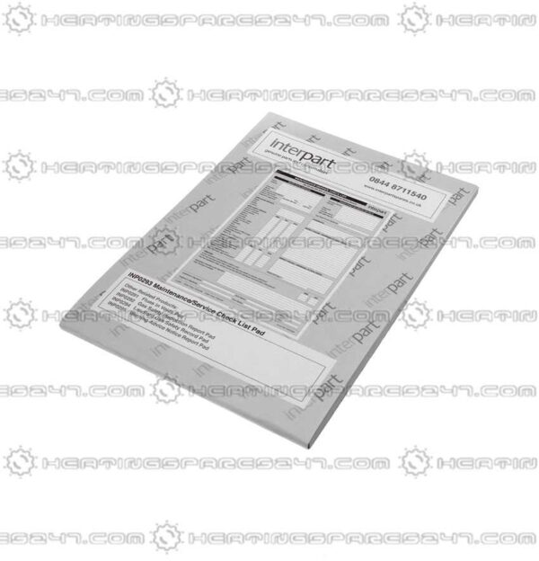 Interpart Service Check List Pad INP0293