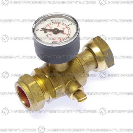 Johnson & Starley Ball Valve C/W Pressure Guage 1000-0019050