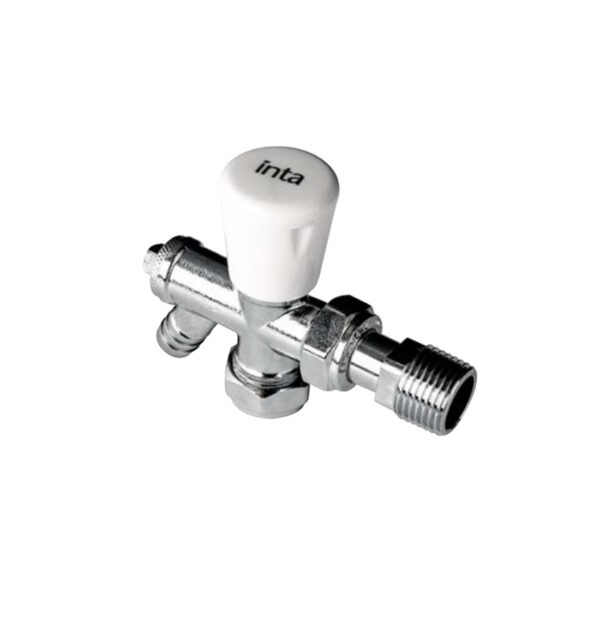 Inta 15mm Manual Radiator Valve with Drain Off Tail MRV15DO