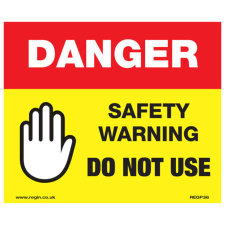 Regin Danger - Do Not Use Stickers REGP36