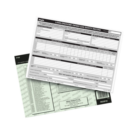 Regin Landlord Gas Safety Record Pad REGP45