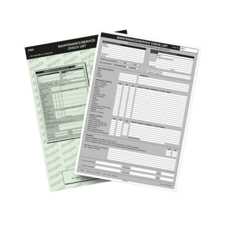 Regin Maintenance/Service Check List Pad REGP65