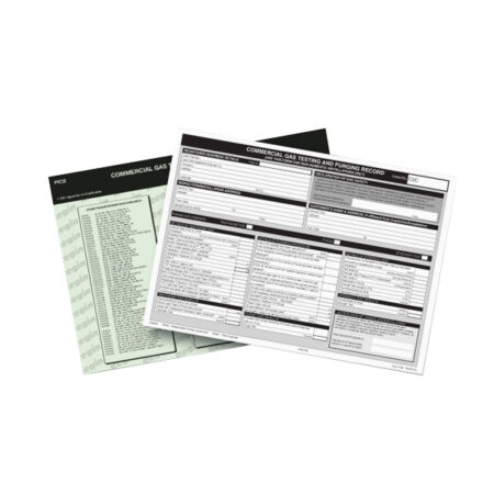 Regin Commercial Gas Testing & Purging Record Pad REGPC2