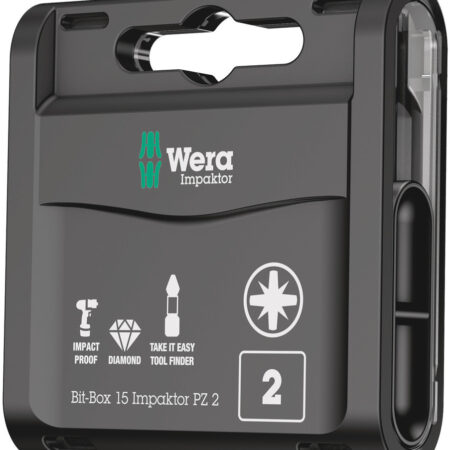 Wera Bit-Box 15 Impaktor PZ, PZ 2 x 25 mm, 15 pieces - 05057763001